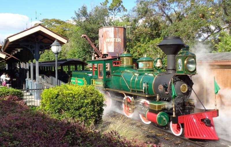 Lilly Belle the steam locomotive on the Disney World Railroad