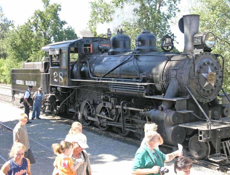 Sierra Railway #28 on display