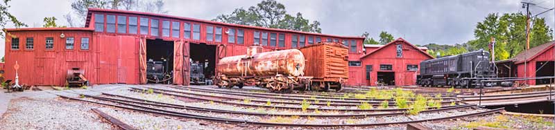 Roundhouse where Sierra Railway #28 was abandoned.