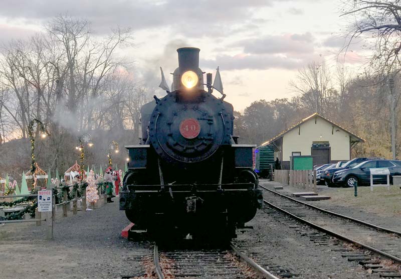 Valley Railroad #40 prepares to lead its popular Polar Express excursion.