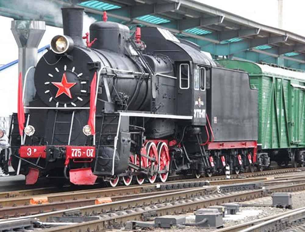 More than 10,000 E Class of Soviet-era steam locomotive were built. This os one of the operating steam locomotives in Ukraine.