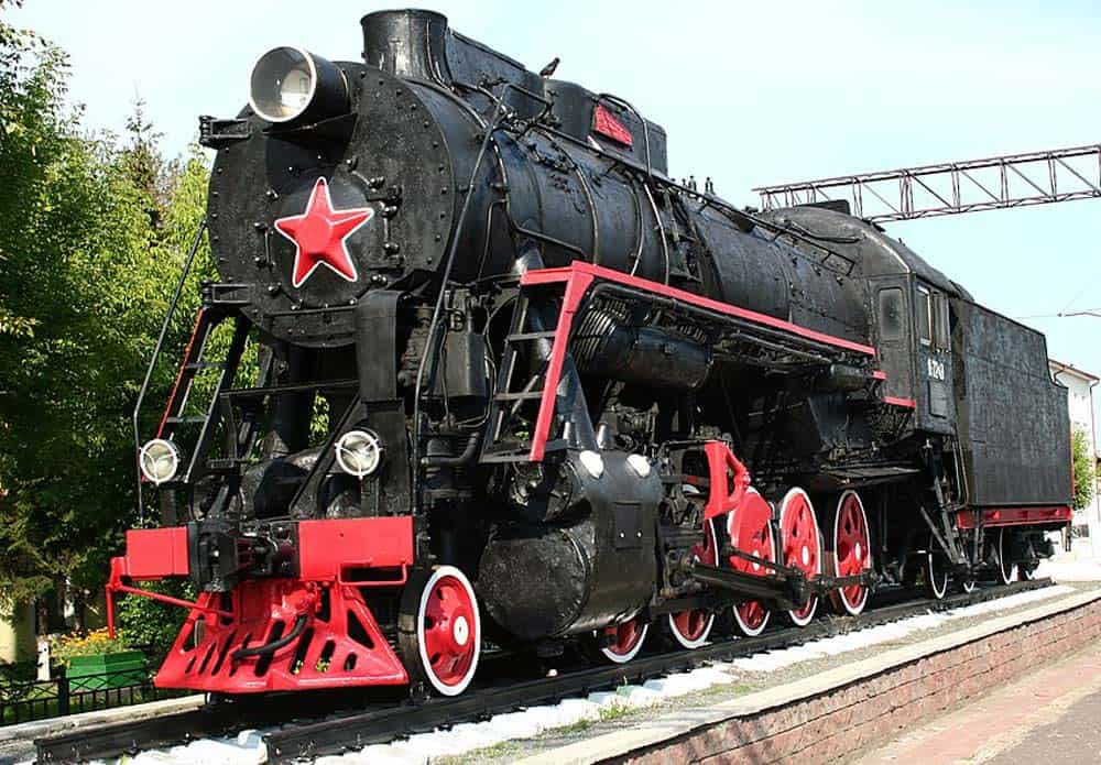 One of the many preserved steam locomotives in Ukraine. Thi s one was also built in Ukraine.