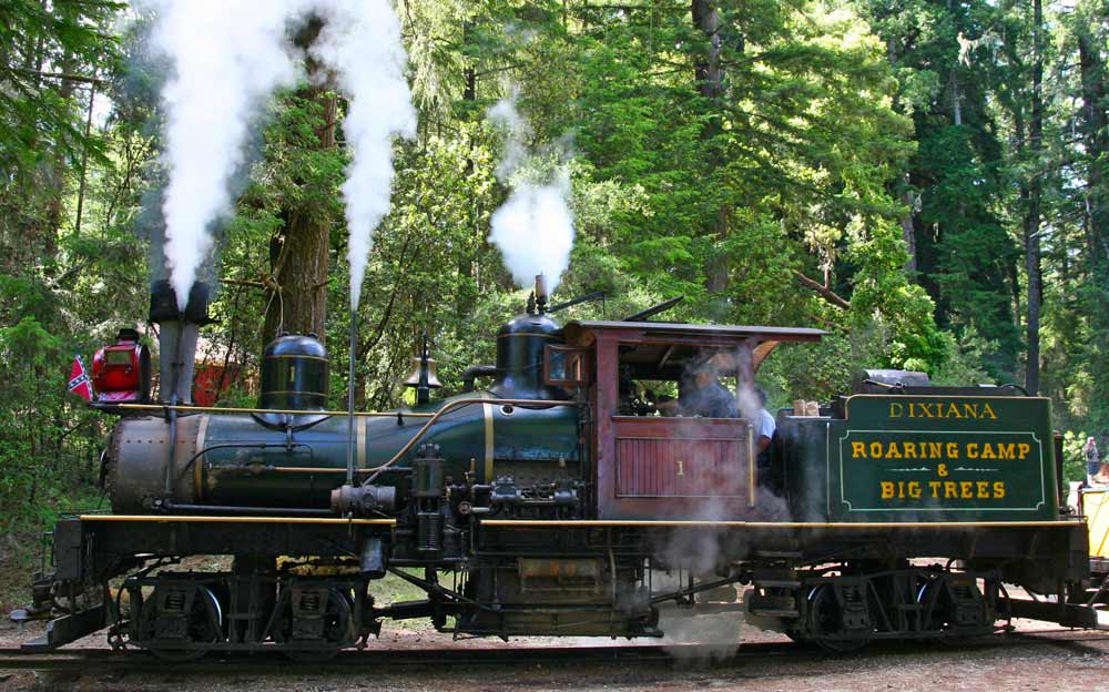 Roaring Camp #1 leading an excursion. She is more popularly known as Dixiana.