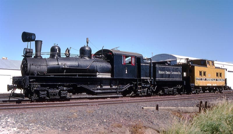 Mount Emily #1 is owned by the Oregon Historical Society and runs on the City of Prineville Railway.