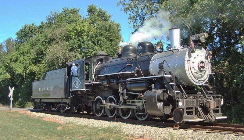 Black River and Western #60 on a test run prior to one of the railroad's special events.