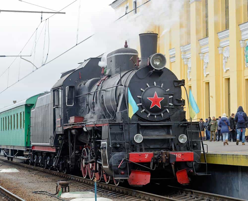 An example of the dozens of steam locomotives in Ukraine that are in operating condition.