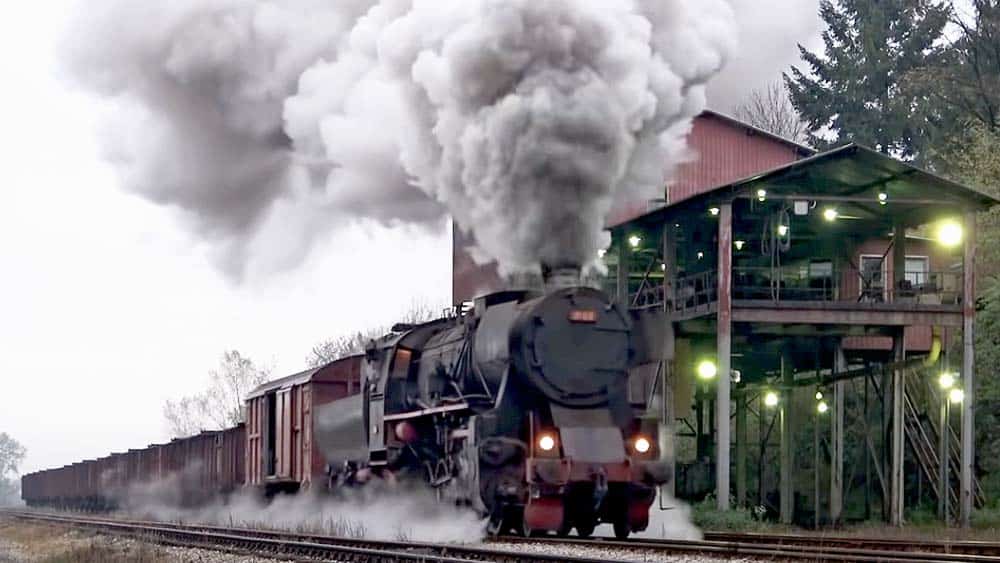 A Kriegslok locomotive steaming in Bosnia.