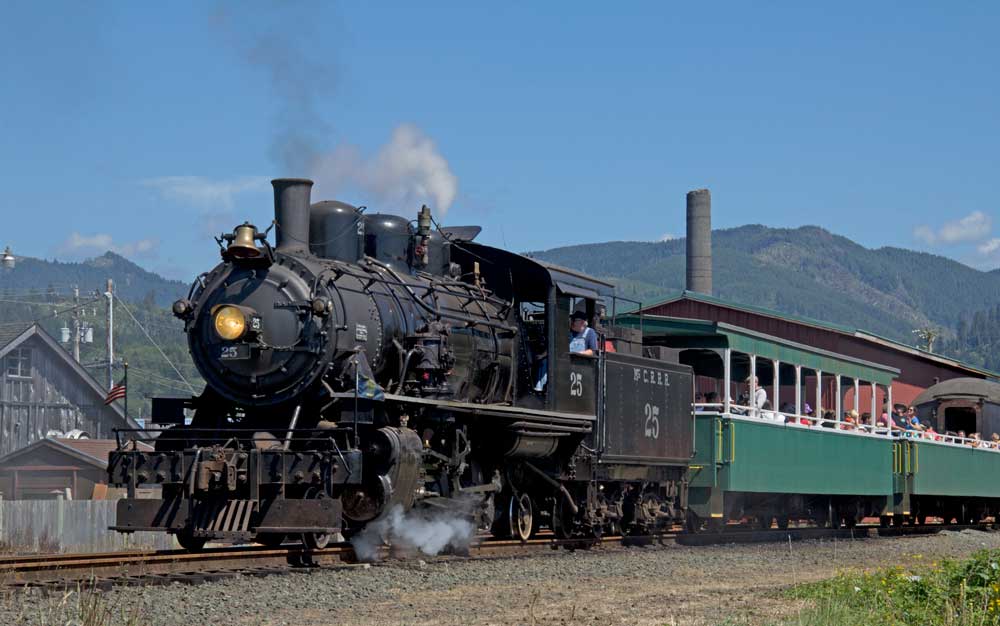 McCloud Railway #25 on excursion.