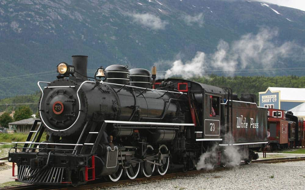 White Pass #73 leads an excursion in Alaska