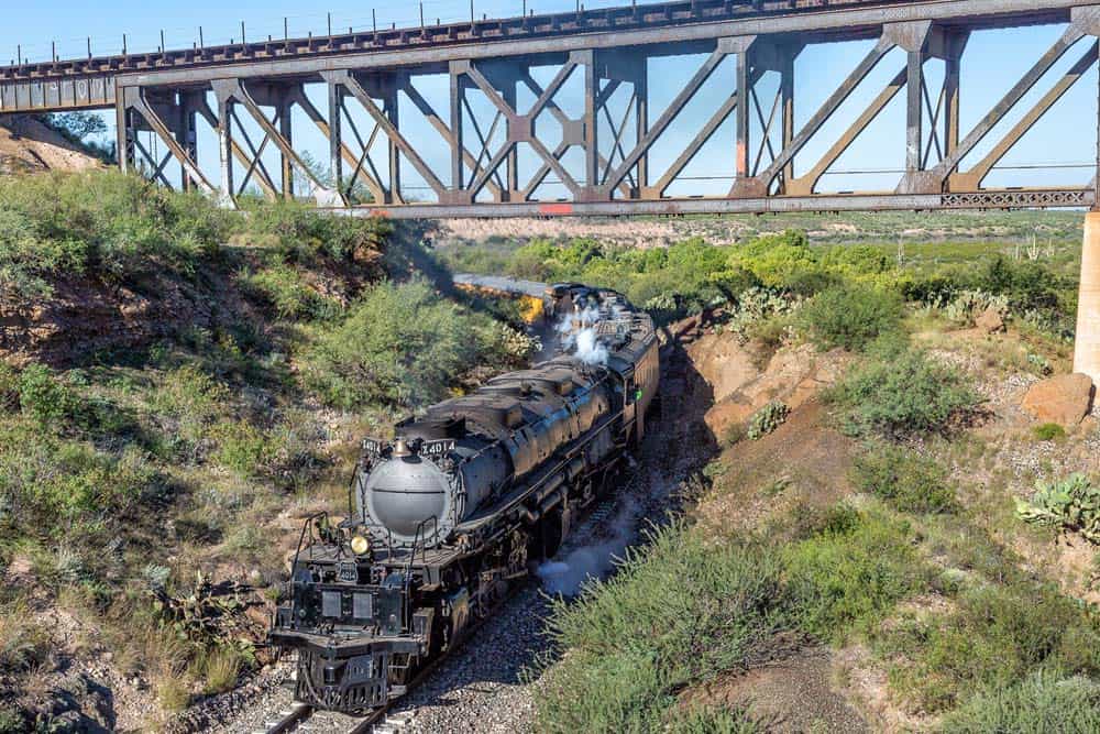 Big Boy 4014 on her 2019 run through the Southwest near Tucson.