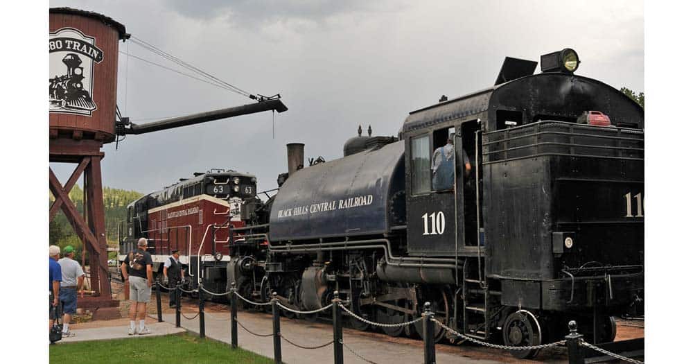 Black Hills Central #110 on display in South Dakota.