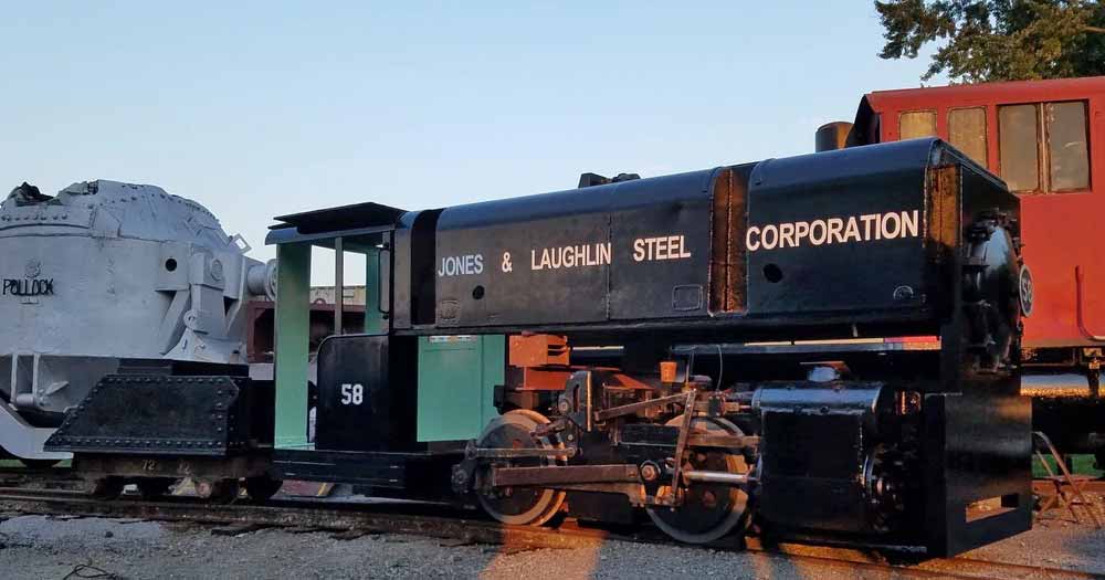 Jones & Laughlin #58 has such a unique appearance that she was saved and donated to the Youngstown Steel Heritage Museum.