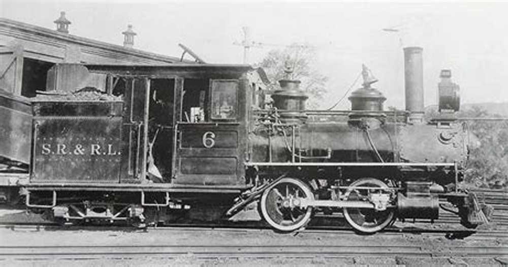 Wiscasset, Waterville & Farmington #9 originally served the Sandy River Railroad.