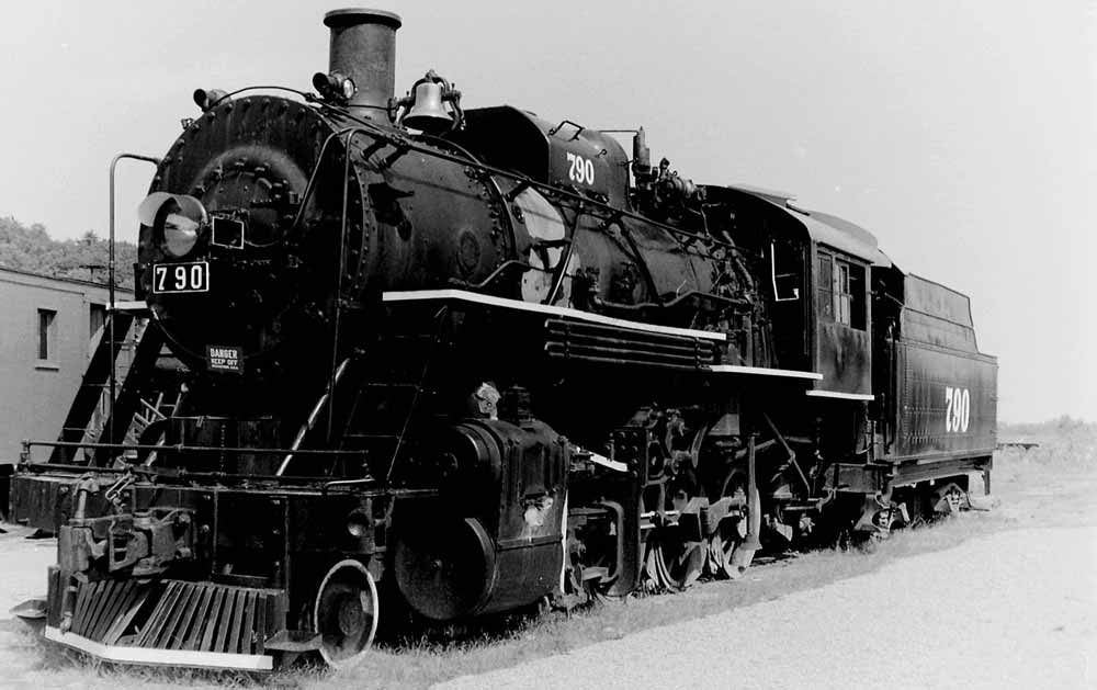 Illinois Central #790 on static display shortly after arriving at Steamtown. 