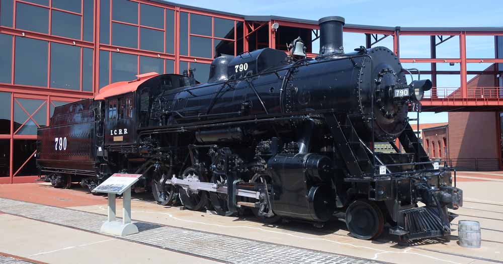 IC #790, a steam locomotive that ran on the Illinois Central is now on display at steamtown