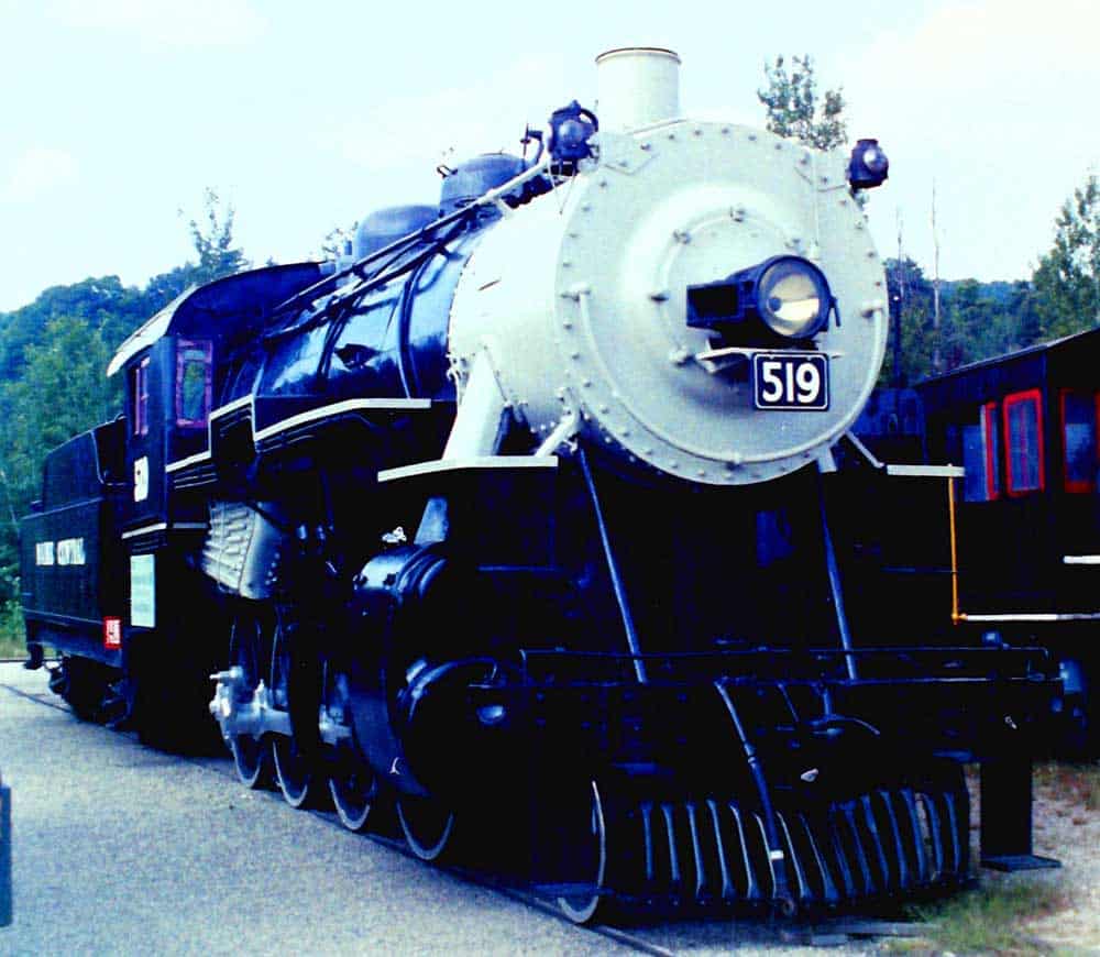 Maine Central #519 on display at Steamtown National Historical Site