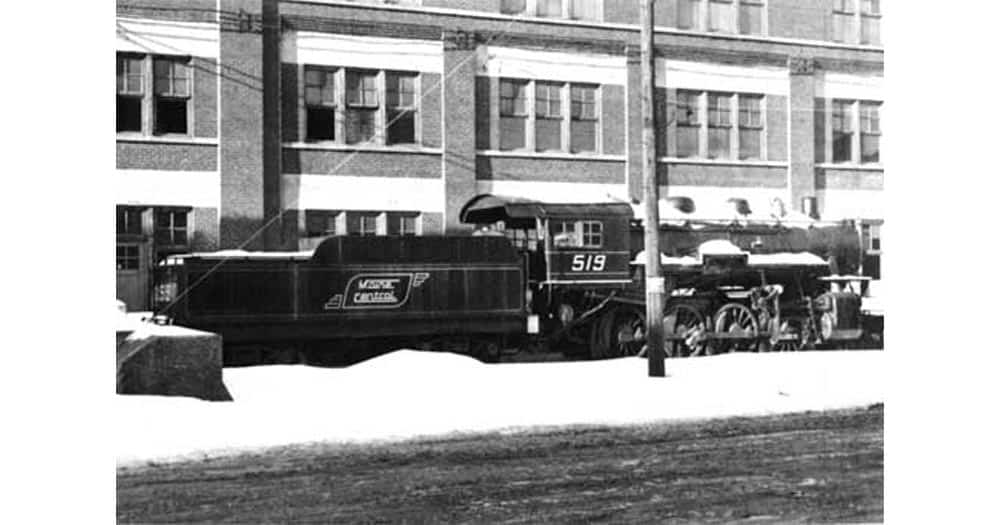 #519 shortly after arriving at the original  Steamtown in Vermont.