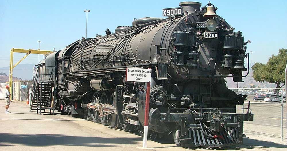 Another perspective of the The prototype of the 4-12-2 "Union Pacific" type steam locomotive, UP #9000.