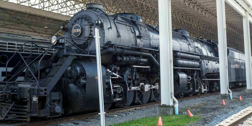 N&W #2156 on display at the Virginia Museum of Transportation