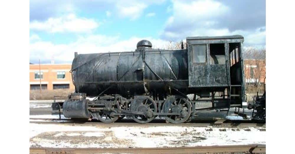 PSEG #6816 is a fireless steam locomotive on display at the Steamtown National Historical Site.  The engine was designed to prevent sparks in flammable conditions.