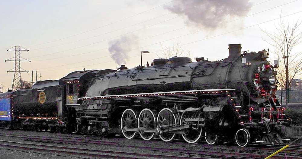 SP&S #700 preparing to lead the Holiday Express. This is the last remaining steam locomotive to run on the Spokane, Portland & Seattle lines.