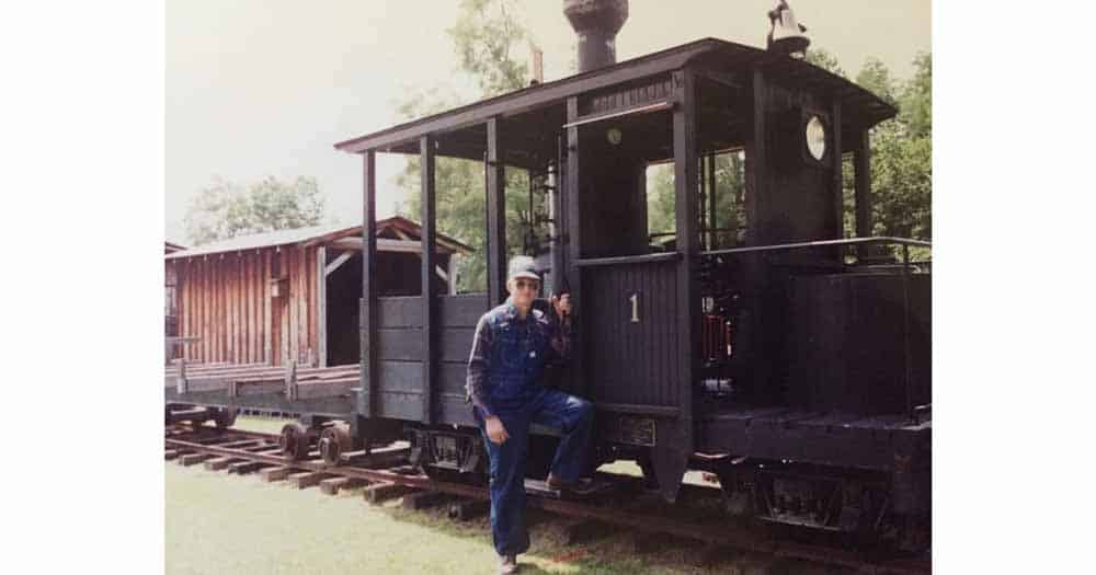 Keith Mason poses with Locust Heights &Western #1.