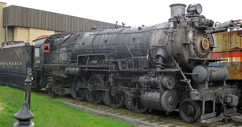 PRR #520 on display at the Railroad Museum of Pennsylvania. The locomotive was able to resume revenue service after a boiler explosion early in her career put her out of commission for a while.