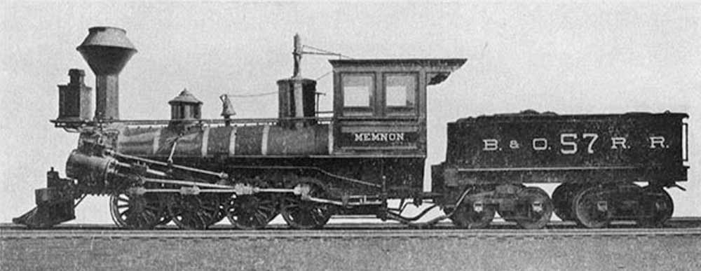 Builder's photo of B&O #57 (Memnon)