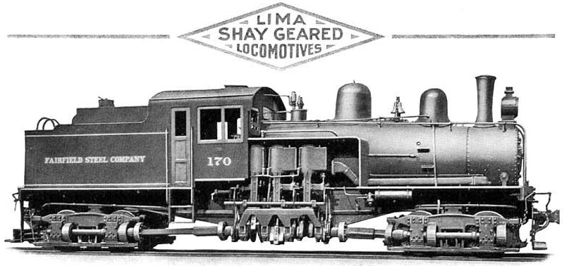 Lima Locomotive Works, builder of Shay locomotives, catalog. Circa 1918 