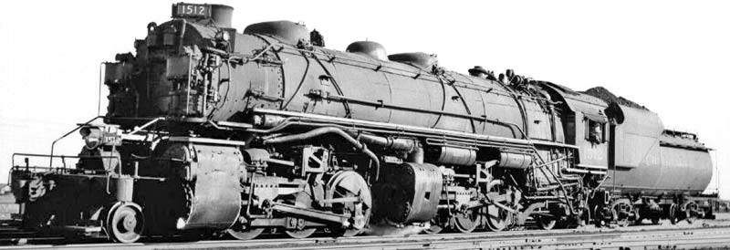 The railroad that gave the 2-6-6-2 its name, the Chesapeake & Ohio, eventually rostered 275 of these locomotives. Including #1512, shown here in the 1920 ALCo Builders Photo.